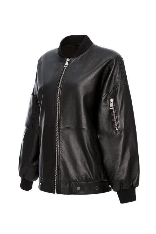 Willow Leather Bomber