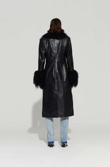 Cecille Leather Trench Coat