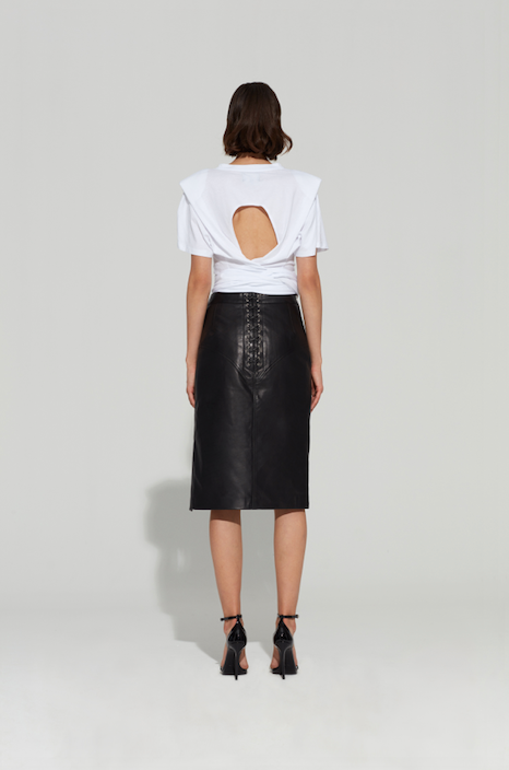 Claudia Leather Skirt