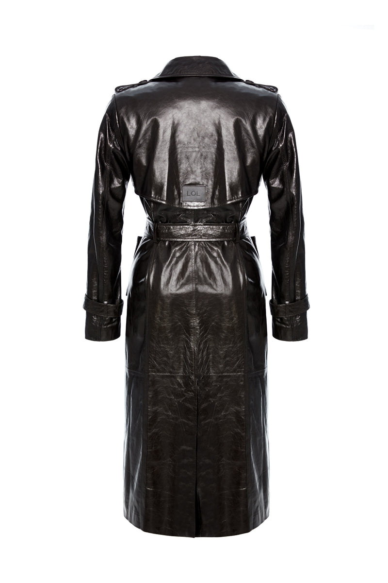 Cleo Leather Trench Coat